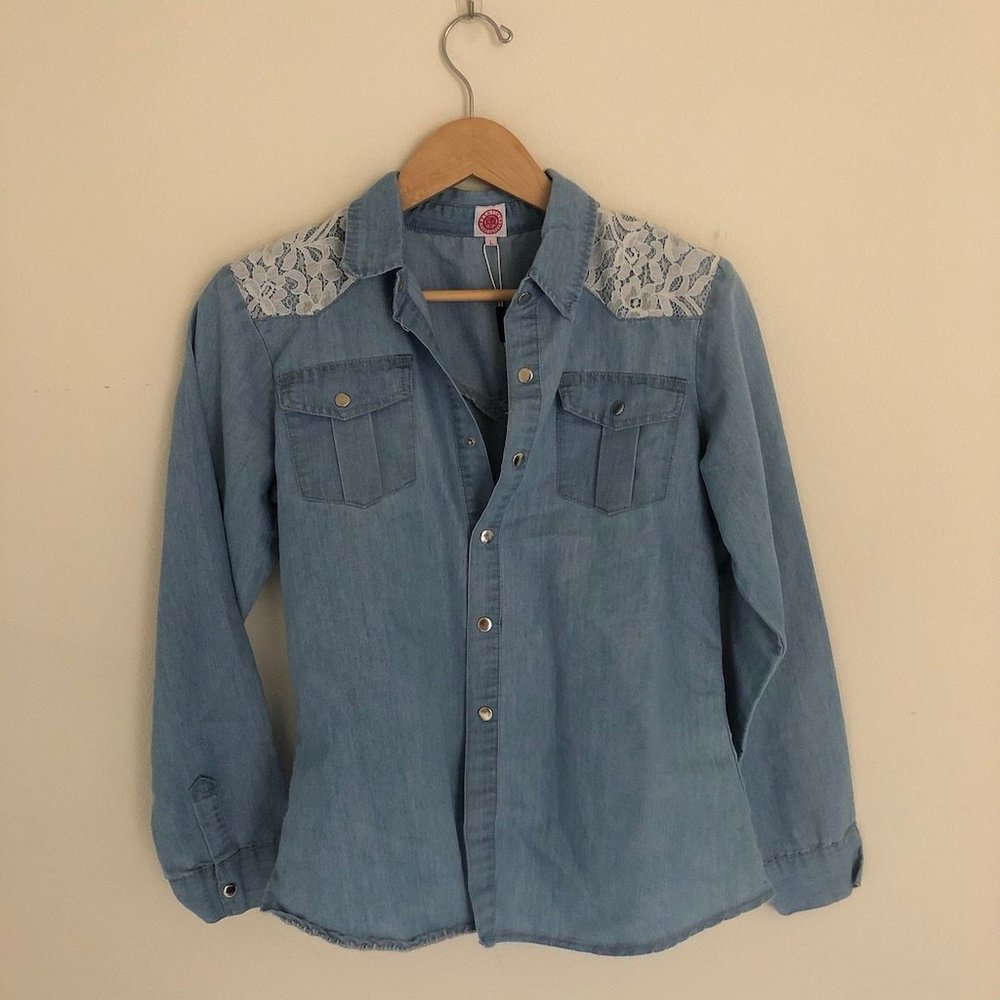 Platini Jeans Cougar | Denim Button-up Blouse